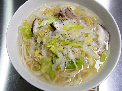 ポトフのスープでウドン